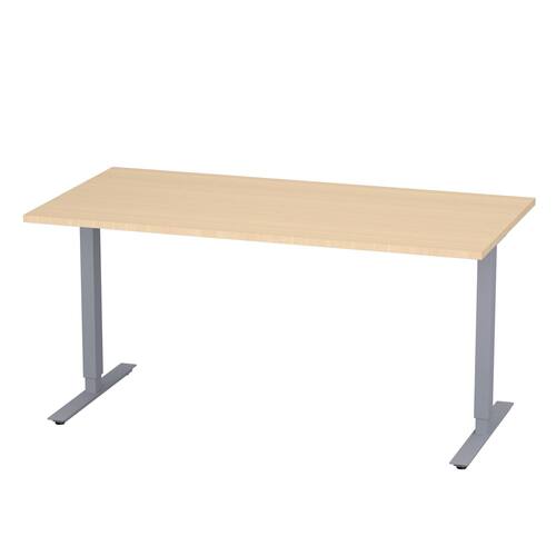 deNord Design Skrivbord höj/sänk Basic 1600x800 björk/silv produktfoto