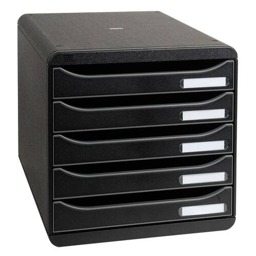 Exacompta Schubladenbox Big-Box Schwarz 5 Laden Artikelbild Secondary1 L
