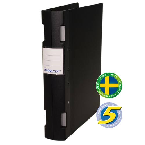 KEBA Gaffelpärm Ergo A4 55mm svart/svart produktfoto Secondary1 L