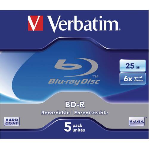 Verbatim Blu-Ray Disk Rohlinge 6x, 5 Stück Jewelcase Artikelbild Secondary2 L