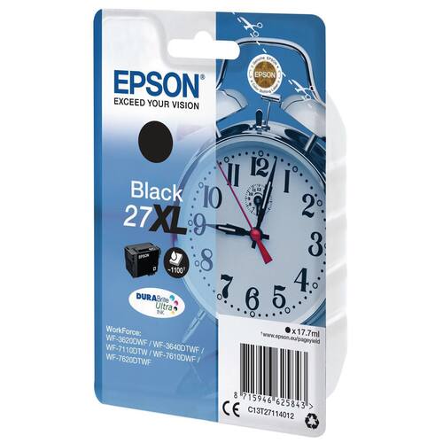Epson Original Tinte 27XL DURABrite Ultra, Tintenpatrone, schwarz, 17,7ml, 1 Stück Artikelbild Secondary1 L