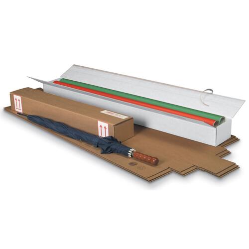 Pressel Langverpackung  mit Haftklebeverschluss 1-wellig, Braun, 800x130x90mm Artikelbild Secondary1 L