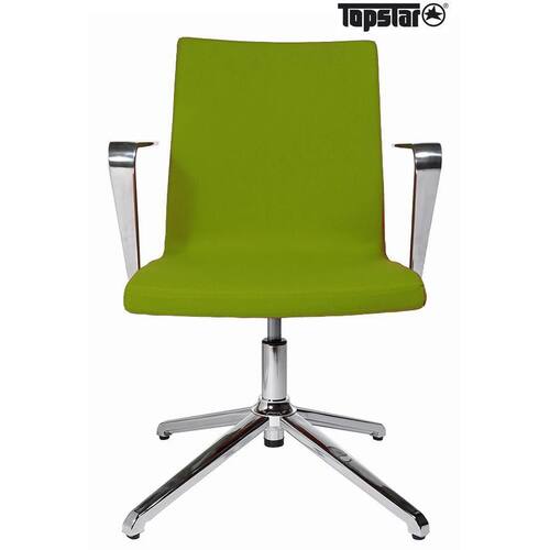 TOPSTAR Cube Visitor Besucherstuhl, Konferenzstuhl, mit Armlehne, grün, 4-Fuß-Ständer, 1 Stück Artikelbild