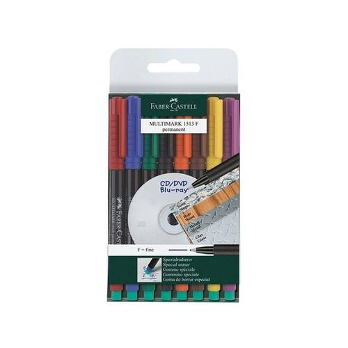 Faber-Castell OHP Stifte Multimark 1513, permanent, F 0,8 mm, 8er Etui sortiert Artikelbild