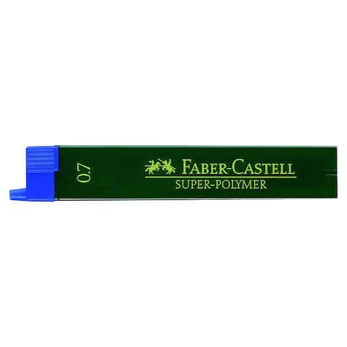 Faber-Castell Druckbleistiftminen, Feinminen, 0,7mm, 2B, Polymer, 12 Stück Artikelbild