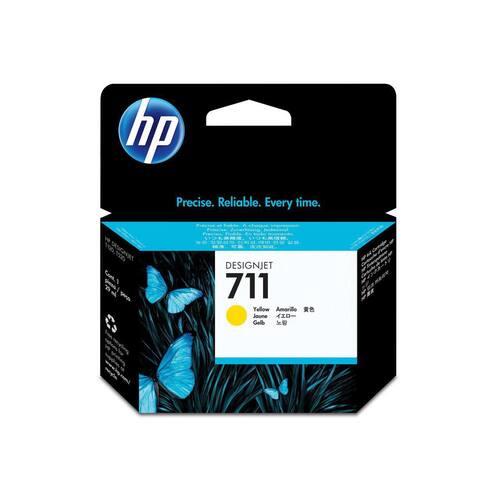 HP Bläckpatron CZ132A 711 Gul produktfoto Secondary1 L