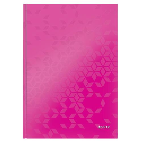 Leitz Notizbuch WOW mit festem Einband, DIN A4, Pink metallic, kariert Artikelbild