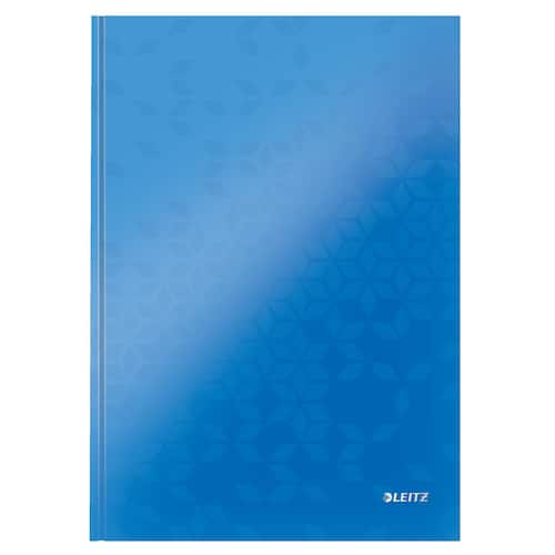 Leitz Notizbuch WOW mit festem Einband, DIN A4, Blau metallic, kariert Artikelbild