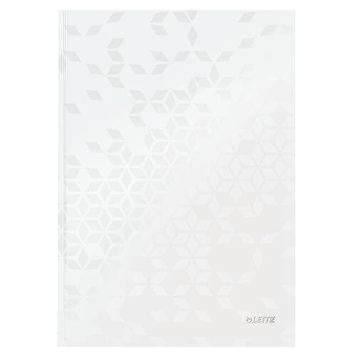 Leitz Notizbuch WOW mit festem Einband, DIN A4, Perlweiß, kariert Artikelbild
