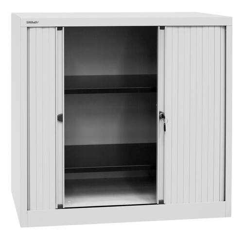 Bisley Euro Rollladenschrank, Lichtgrau, 2,5 Ordnerhöhen, 1029x1000x430 mm, 1 Stück Artikelbild Secondary3 L