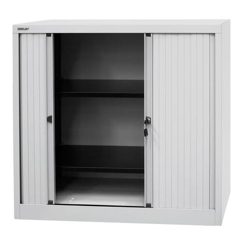 Bisley Euro Rollladenschrank, Lichtgrau, 2,5 Ordnerhöhen, 1029x1000x430 mm, 1 Stück Artikelbild Secondary4 L