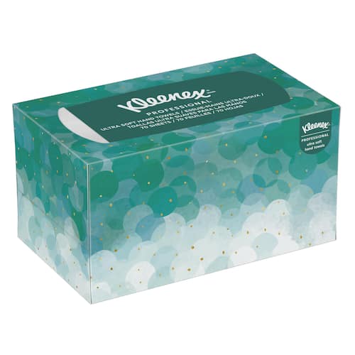 Kleenex® Pappershandduk Ultra Soft Pop-up vikt 1-lagers vit produktfoto Secondary1 L