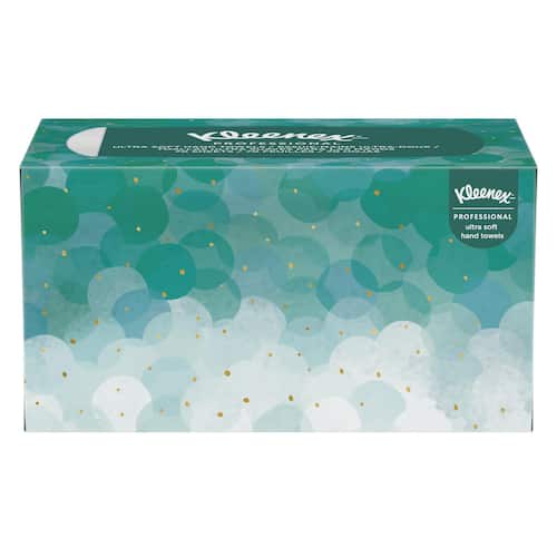 Kleenex® Pappershandduk Ultra Soft Pop-up vikt 1-lagers vit produktfoto Secondary2 L