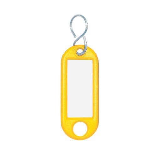 WEDO Schlüsselanhänger mit S-Haken und Etikett, gelb, 1 Stück Artikelbild
