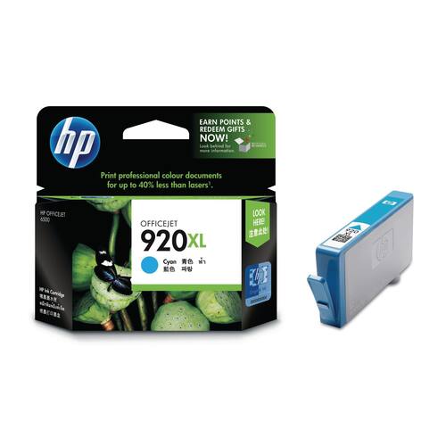 HP Original Tintenpatronen HP 920 XL, CD972AE, Cyan Artikelbild