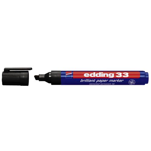 edding Pigment-Marker 33 Keilspitze, Schwarz Artikelbild Secondary2 L