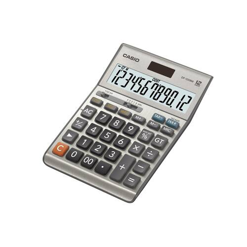 Casio Tischrechner DF-120BM, Rechner, silber, 127x180x33mm, 12-stellig, 1 Stück Artikelbild