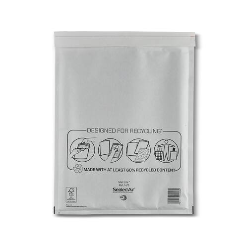Mail Lite® Luftpolsterversandtasche, H/5, 270mmx360mm, weiß, 10 Stück pro Packung Artikelbild
