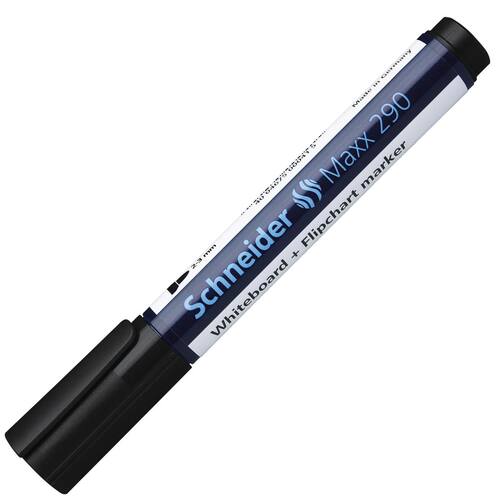 SCHNEIDER Boardmarker Maxx 290, Flipchartmarker, Whiteboardmarker, Rundpsitze, schwarz, 2-3mm, 1 Stück Artikelbild