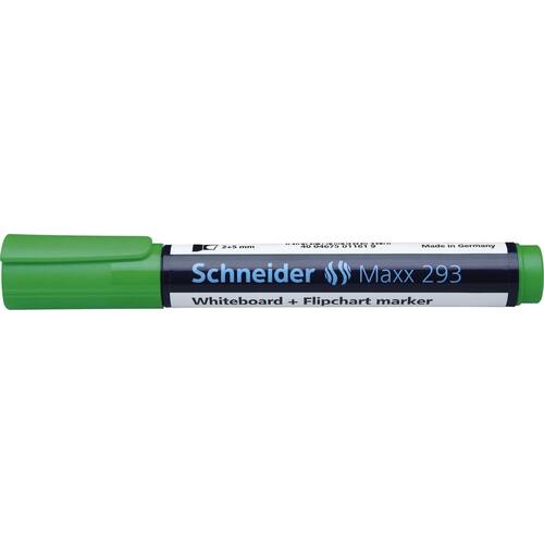 SCHNEIDER Boardmarker Maxx 293, Flipchartmarker, Whiteboardmarker, Keilspitze, grün, 2-5mm, 1 Stück Artikelbild