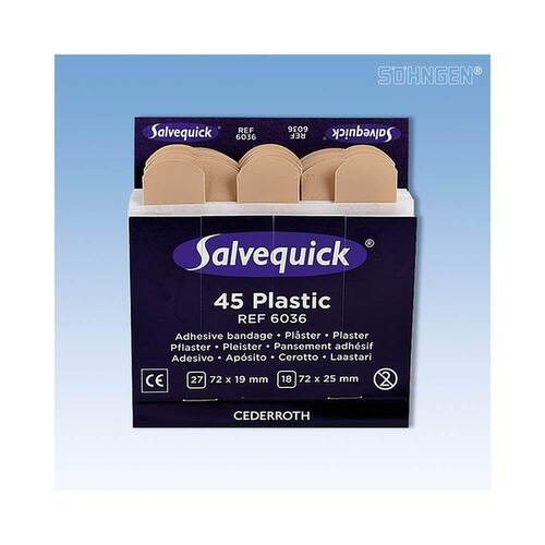 Salvequick Pflaster 6036, Nachfüllung, wasserfest (45 Stück) Artikelbild