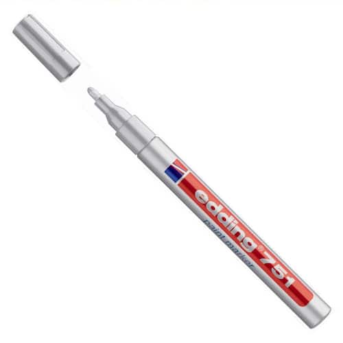 edding Lack-Marker 751, Lackstift, Rundspitze, Silber Artikelbild