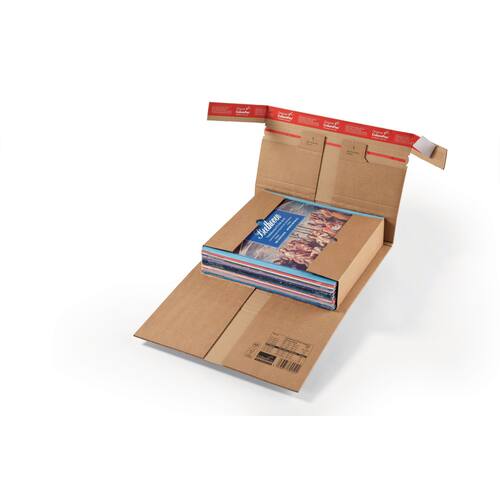 ColomPac Versandverpackung mit Sicherungslasche, 322x292x35-80mm (für 1 Ordner), Braun, 20 Stück Artikelbild