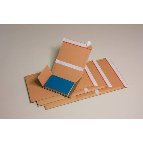 VARIA ECO 3 Wickelverpackung aus Wellpappe mit Selbstklebeverschluss, 305x215x70mm, A4, braun, 20 Stück Artikelbild Secondary2 L