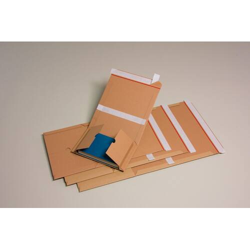 VARIA ECO 3 Wickelverpackung aus Wellpappe mit Selbstklebeverschluss, 305x215x70mm, A4, braun, 20 Stück Artikelbild Secondary3 L