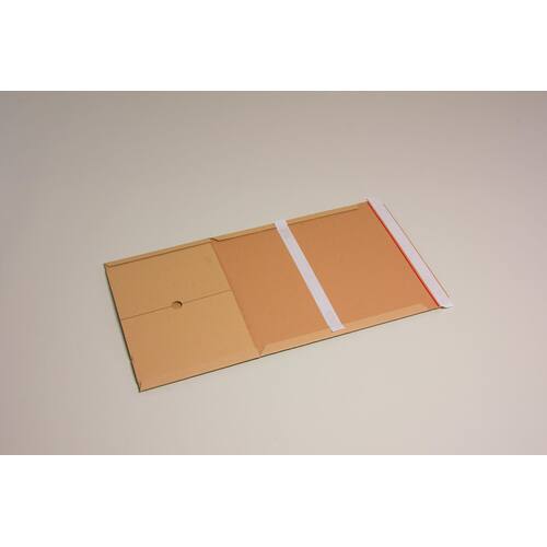 VARIA ECO 3 Wickelverpackung aus Wellpappe mit Selbstklebeverschluss, 305x215x70mm, A4, braun, 20 Stück Artikelbild Secondary4 L
