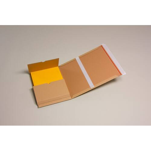 VARIA ECO 3 Wickelverpackung aus Wellpappe mit Selbstklebeverschluss, 305x215x70mm, A4, braun, 20 Stück Artikelbild Secondary6 L