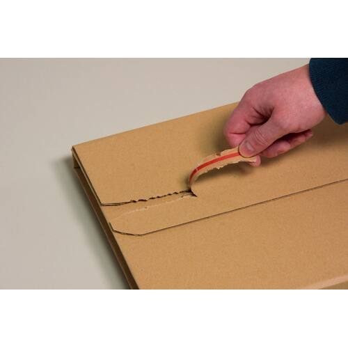 VARIA ECO 3 Wickelverpackung aus Wellpappe mit Selbstklebeverschluss, 305x215x70mm, A4, braun, 20 Stück Artikelbild Secondary10 L