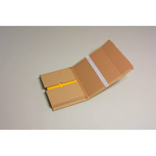 VARIA ECO 3 Wickelverpackung aus Wellpappe mit Selbstklebeverschluss, 305x215x70mm, A4, braun, 20 Stück Artikelbild Secondary12 L