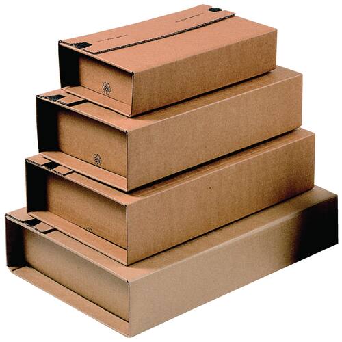 ColomPac Wickelverpackung mit Haftklebeverschluss und Aufreißfaden, 251x165x-60mm, Braun, 20 Stück pro Packung, 5 Packungen Artikelbild Secondary1 L