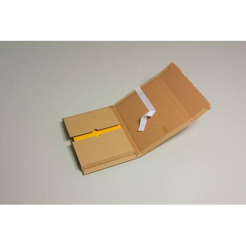 VARIA ECO 1 Wickelverpackung aus Wellpappe mit Selbstklebeverschluss, 230x165x60mm, A5, braun, 20 Stück Artikelbild Secondary12 L