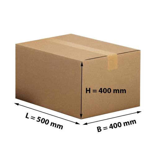 Pressel Faltkarton 2-wellig, braun, Versandkarton, Faltschachtel, 500x400x400mm, 10 Stück Artikelbild Secondary5 L