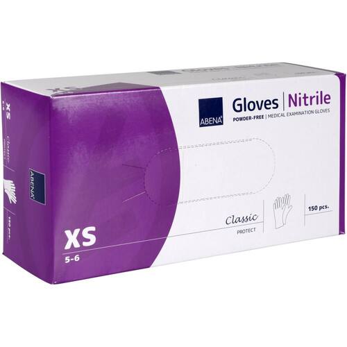 ABENA Nitrilhandske puderfri vit XS produktfoto Secondary4 L