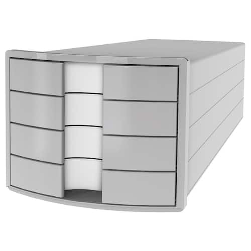 Han Schubladenbox IMPULS 2.0, Polystyrol, mit 4 geschlossenen Schubladen, A4/C4, 294 x 368 x 235 mm, lichtgrau, 1 Stück Artikelbild
