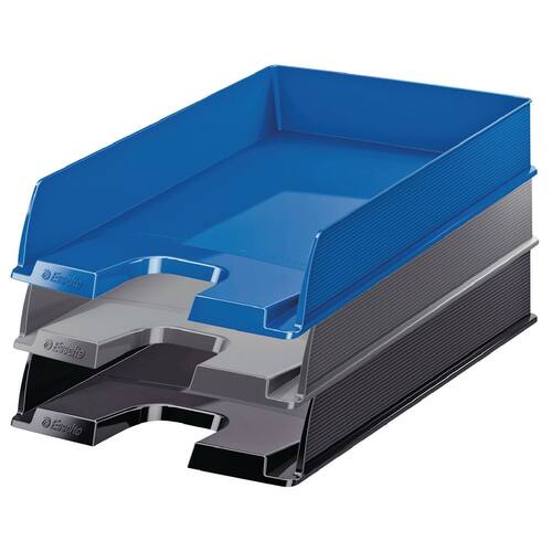 Esselte Briefkorb Europost, Briefablage, Polystyrol, grau, 254x61x350mm, stapelbar, 1 Stück Artikelbild Secondary1 L