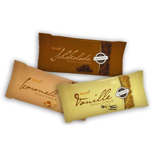 HELLMA Gebäckmischung Feines Gebäck, 3 verschiedene Sorten, Kekse, süßer Snack, 200 Stück einzeln verpackt, 1120 g, 1 Karton Artikelbild Secondary1 L