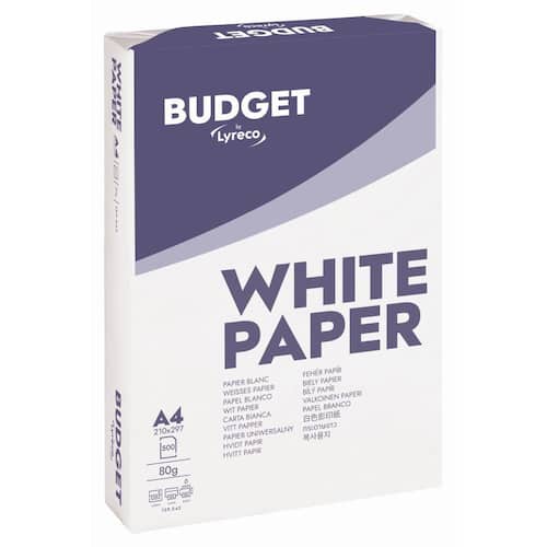 Lyreco BUDGET Kopierpapier, A4, 80g/m², 500 Blatt pro Packung Artikelbild