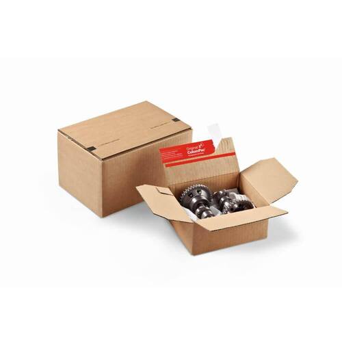 ColomPac Faltkarton mit Automatikboden und Haftklebeverschluss, 2-wellig, für schwere Gegenstände, 585x392x150mm, Braun, 10 Stück pro Packung, 5 Packungen Artikelbild