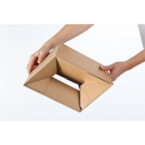 ColomPac Faltkarton mit Automatikboden und Haftklebeverschluss, 2-wellig, für schwere Gegenstände, 585x392x150mm, Braun, 10 Stück pro Packung, 5 Packungen Artikelbild Secondary1 L