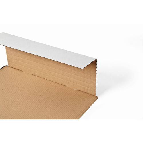 ColomPac Versandverpackung mit Haftklebeverschluss und Aufreißfaden, 1-wellig, 305x230x-92mm (A4), Weiß, 20 Stück pro Packung, 5 Packungen Artikelbild Secondary1 L