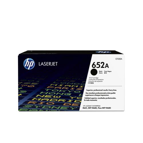 HP Original Toner HP 652A für ColorLaserJet Enterprise, Lasertoner, Tonerkartusche, schwarz, 1 Stück Artikelbild