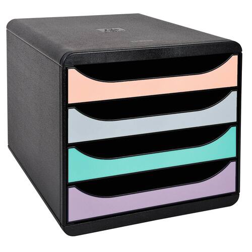 Exacompta Blankettbox BIGBOX 4 lådor svart och pastell produktfoto Secondary1 L