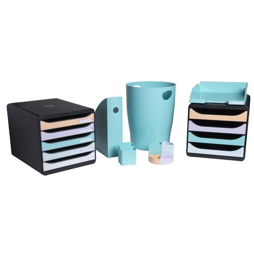 Exacompta Blankettbox BIGBOX 4 lådor svart och pastell produktfoto Secondary3 L