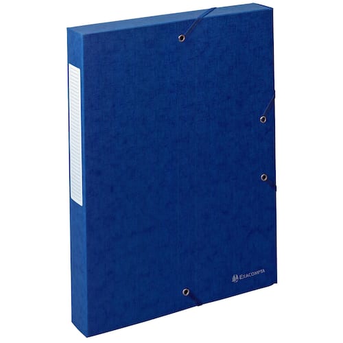 Exacompta Dokumentenbox Exabox, Archivbox mit Gummi, Manilakarton, A4, 40mm, blau, 1 Stück Artikelbild Secondary5 L