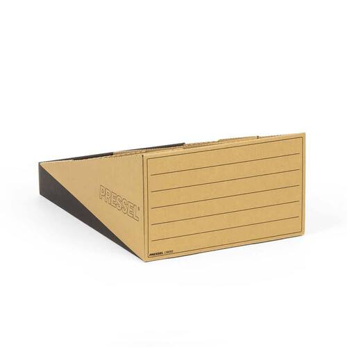 Pressel Lagersichtbox mit Mittelsteg, Kleinteilebox, 6 Fächer, 442x302x180mm, braun/schwarz, 10 Stück Artikelbild Secondary2 L