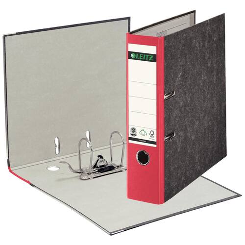 Leitz Hartpappe-Ordner mit Wolkenmarmor, 80mm, Rot Artikelbild Secondary5 L